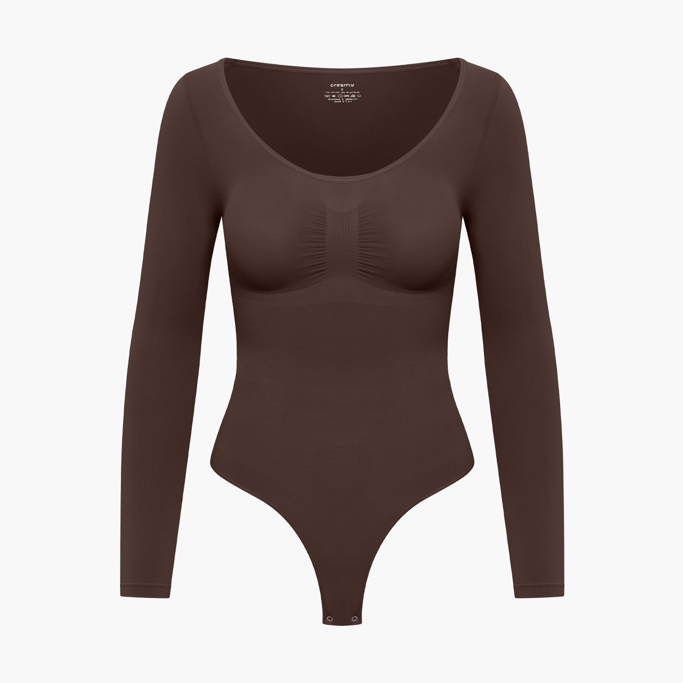 ARYA – Longsleeve Sculpt Bodysuit (Stringmodel) - LivingCurves Bodysuit Bruin / XS