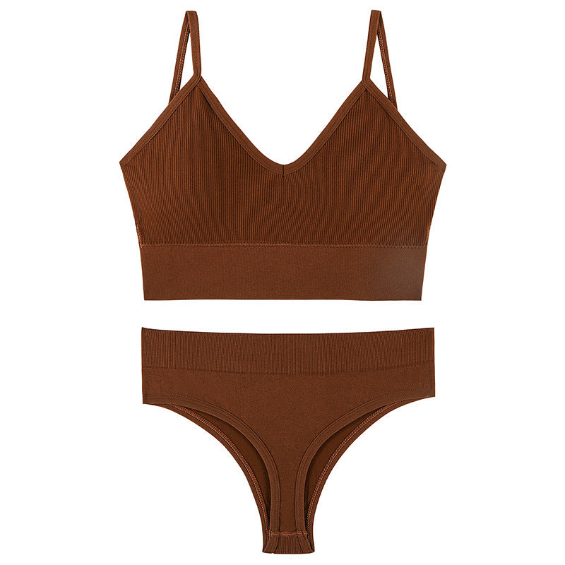 Naadloze Triangle BH Set – Meerdere Kleuren - LivingCurves Kaching Cart Upsell Toggle Caramel / M