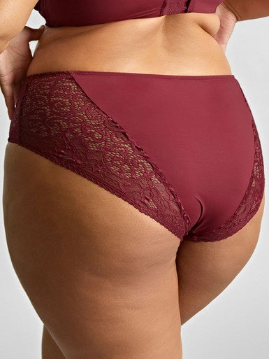 Panache Sculptresse Cherry Red Deep Brief Panty 9682