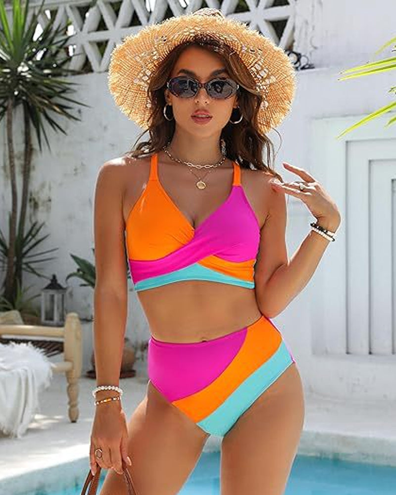 VESPA – Color-Block Bikini Set