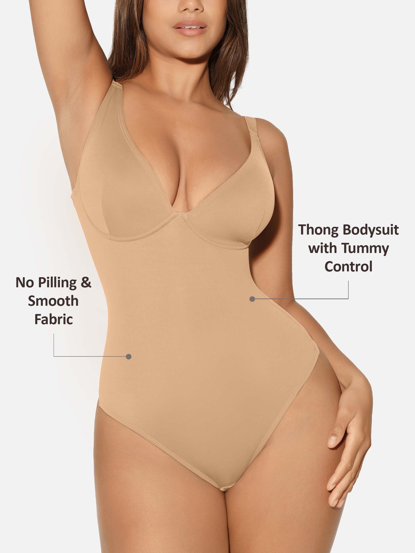 LIVC – V-Neck Tummy Control Shaping Bodysuit | Naadloze Comfort Body met Shaping Effect & Elegante Pasvorm