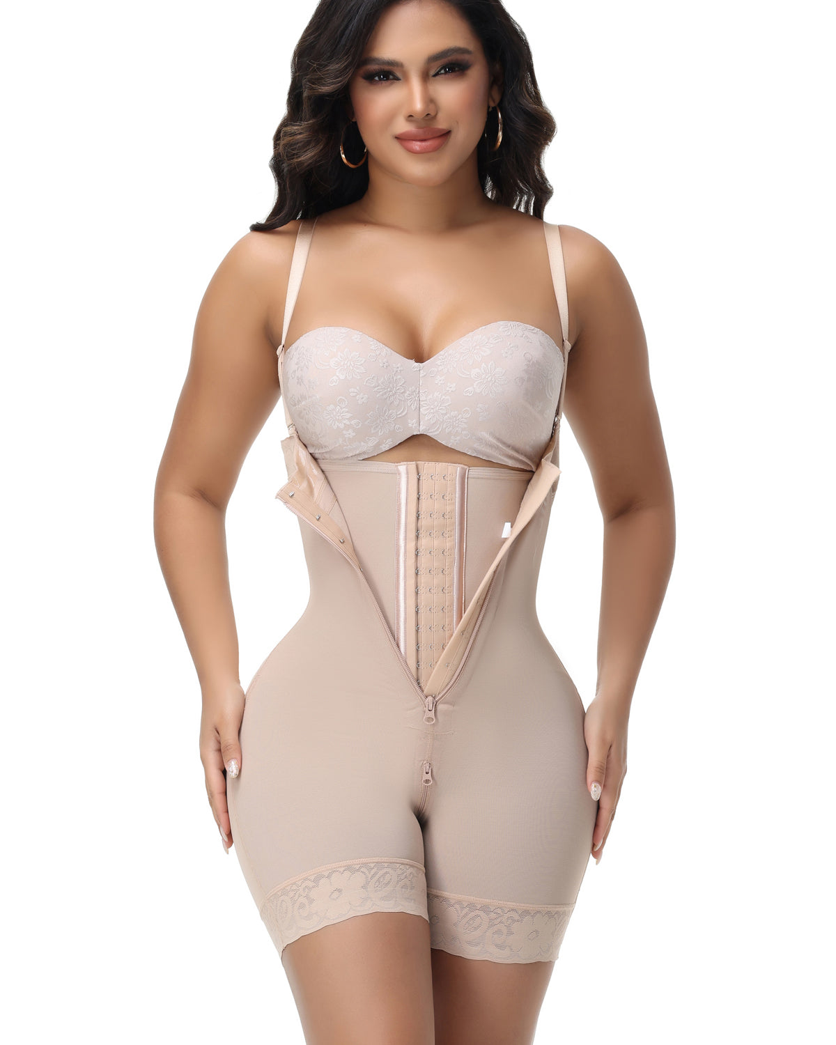 VEYRA – Stage 2 Shapewear met Ritskruis - LivingCurves Beige / XS