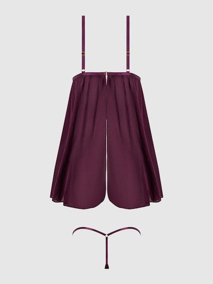 Yasmine – Shimmer Mesh O-Ring Babydoll Set