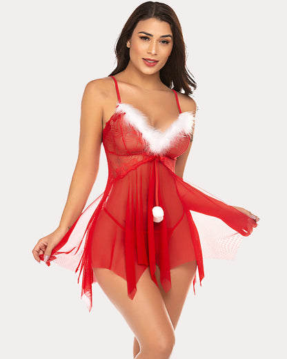 Lace Santa Sleepwear Nighties