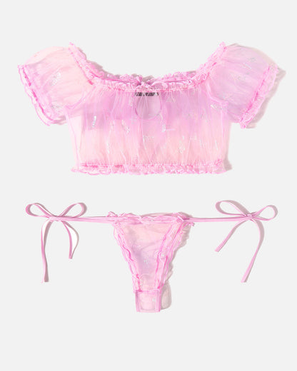 Christmas Lingerie Bra and Panty Set