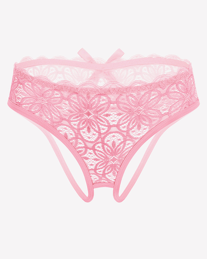 Lace Panties Hollow Out Rear Bowknot Briefs