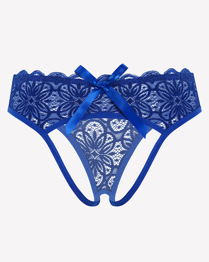 Lace Panties Hollow Out Rear Bowknot Briefs