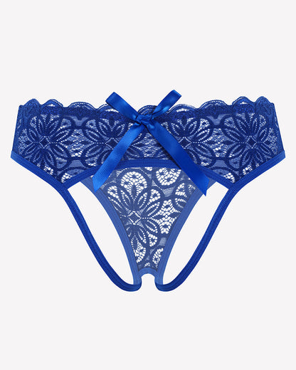 Lace Panties Hollow Out Rear Bowknot Briefs