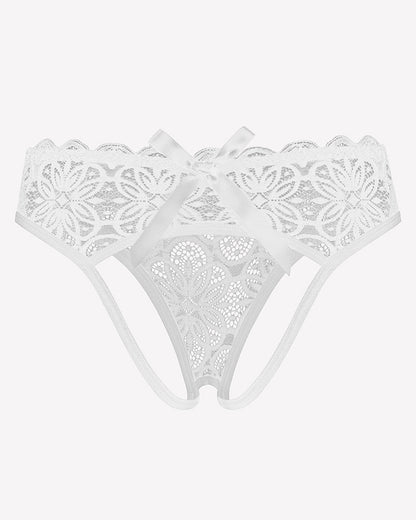 Lace Panties Hollow Out Rear Bowknot Briefs