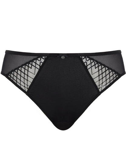 Panache Sculptresse Ella Black Sequin High Leg Panty 11204