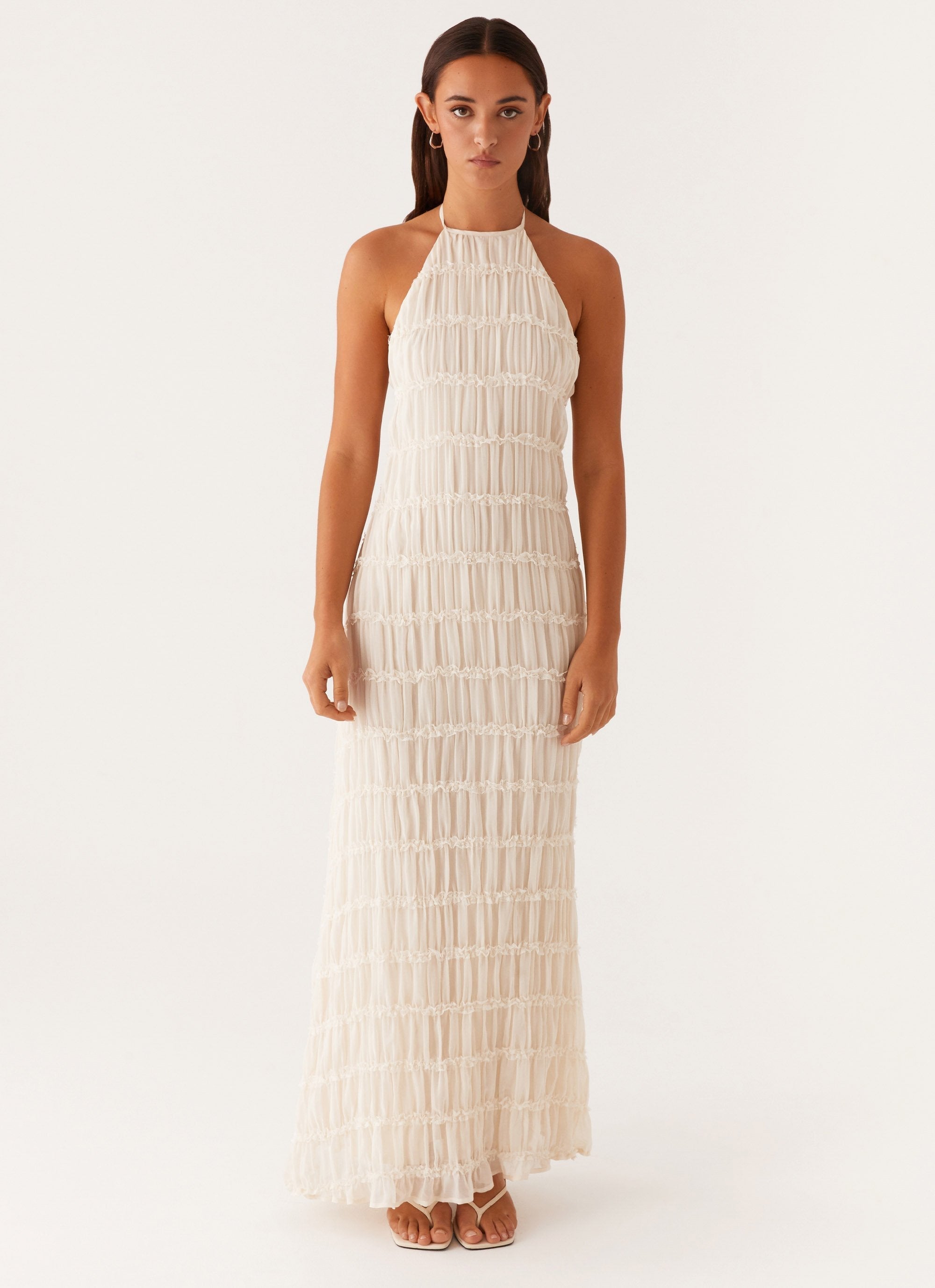 Maxi Jurk Halter – Open Rug Zomerjurk Dames