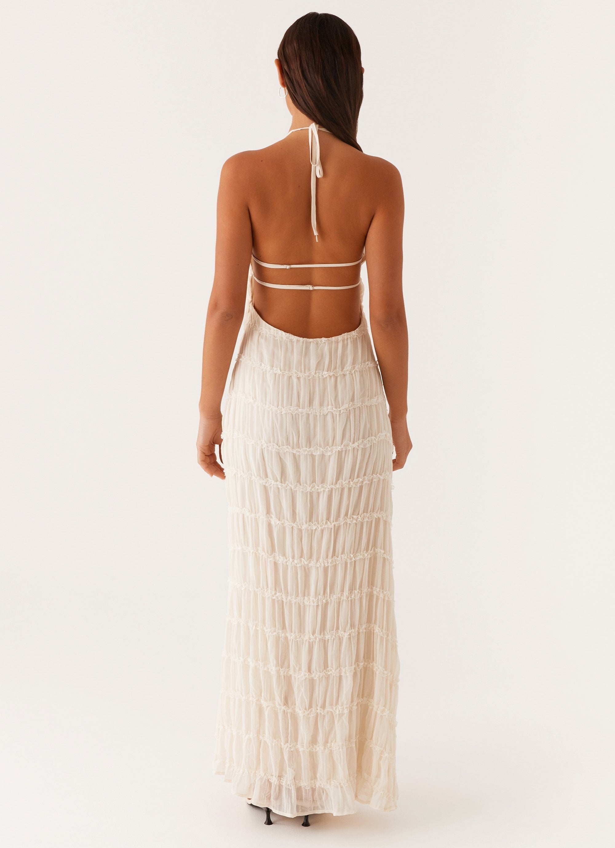 Maxi Jurk Halter – Open Rug Zomerjurk Dames