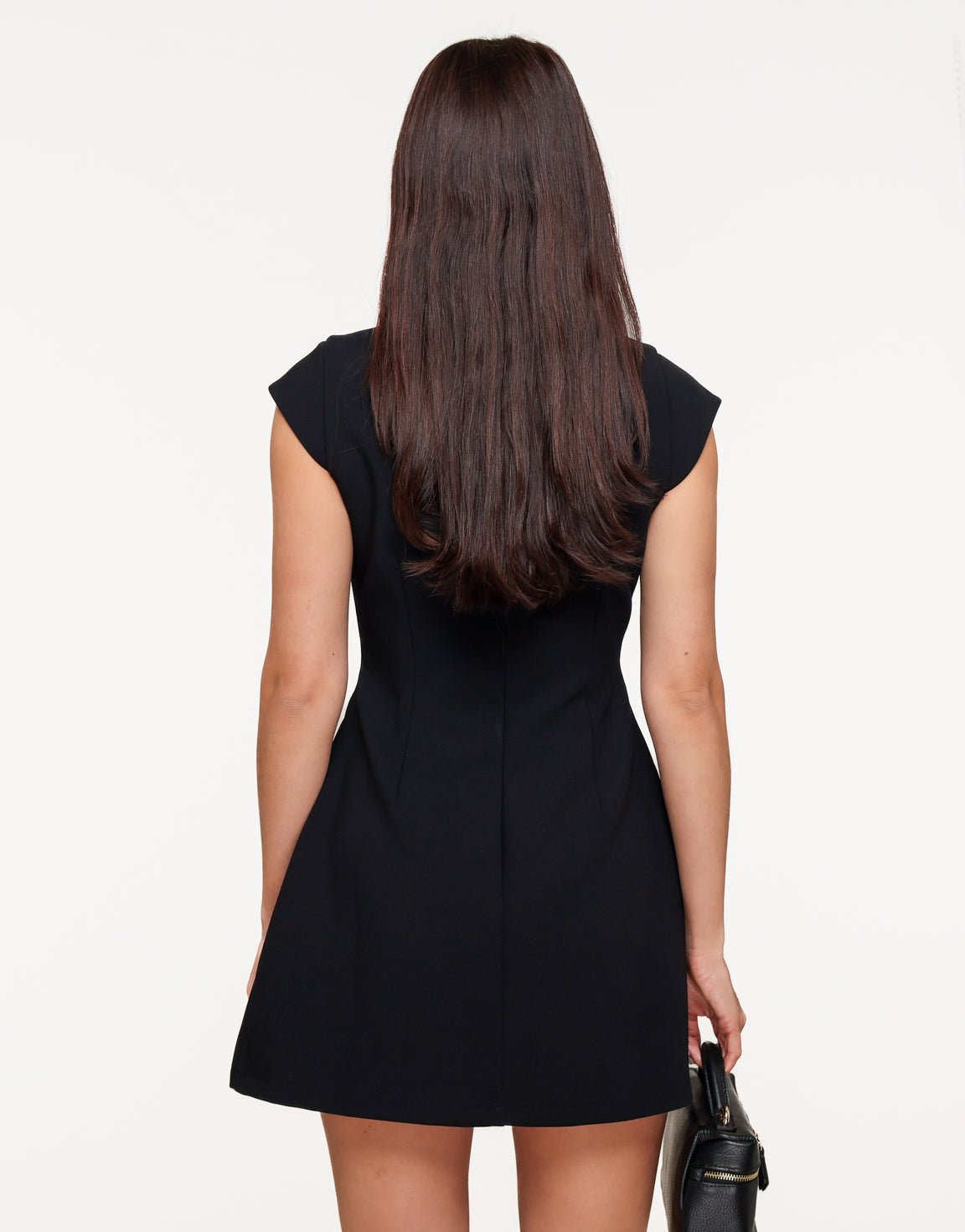 Mini Jurk A-Lijn met High Neck en Zakken