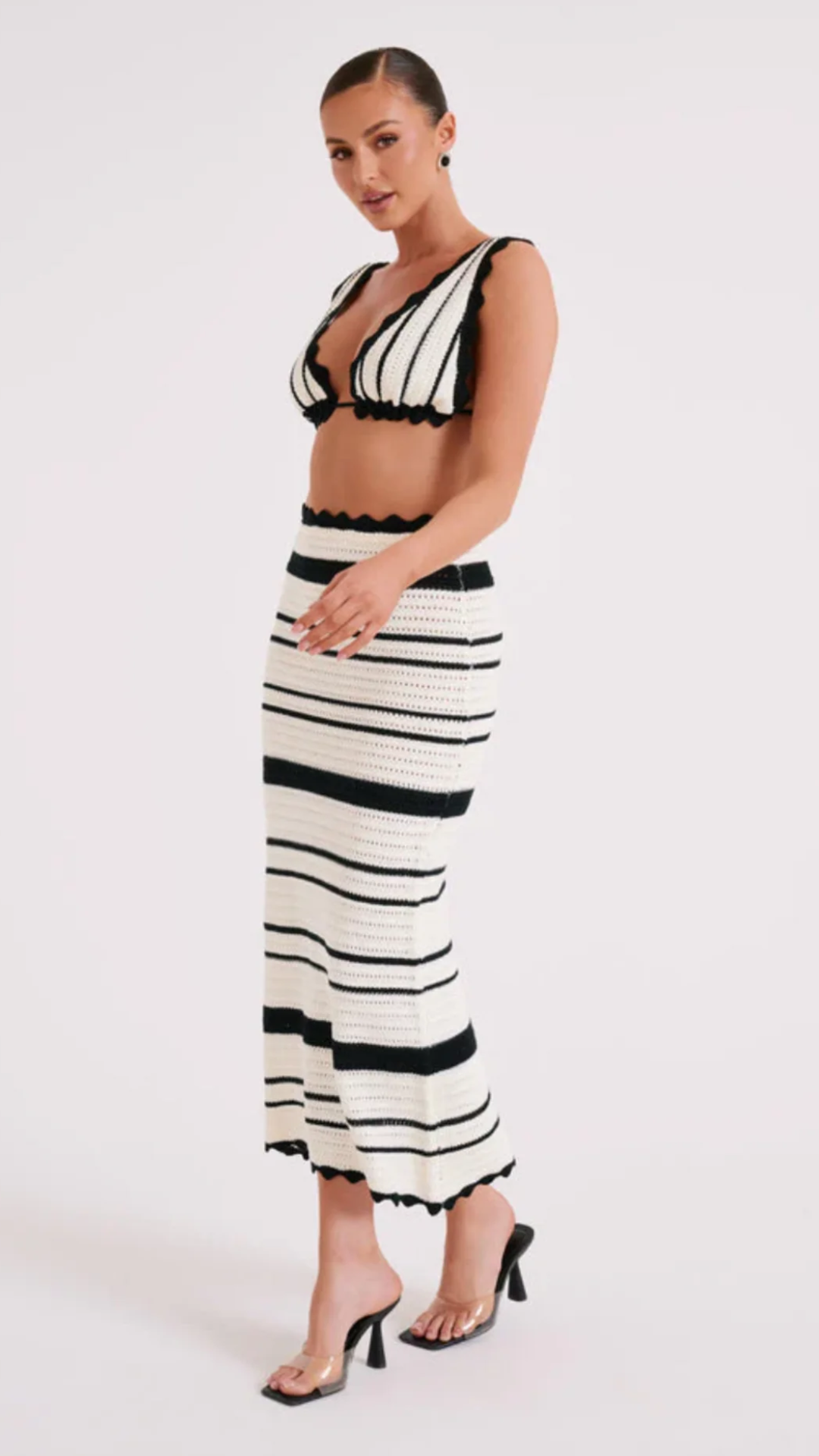 Gehaakte Set Dames – Bikini Top met Lange Rok