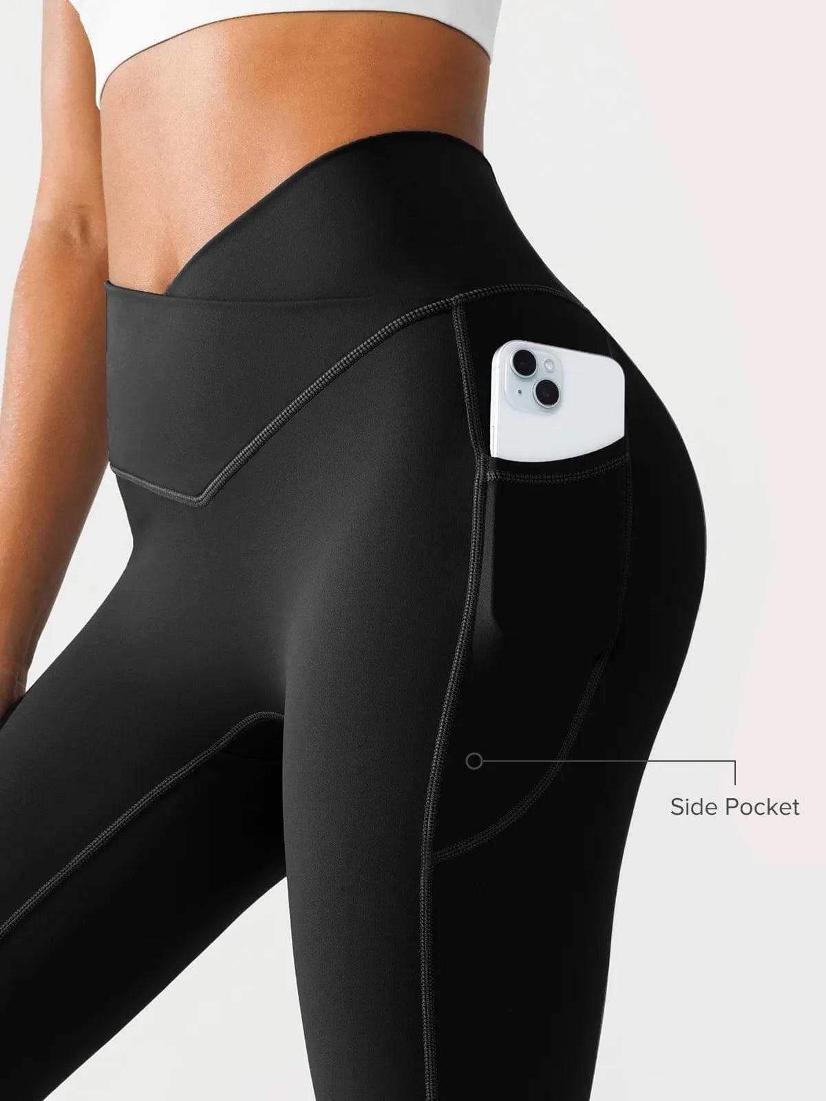 BRXL Butt Scrunch Crossover Waist Leggings - LivingCurves Pink / XS