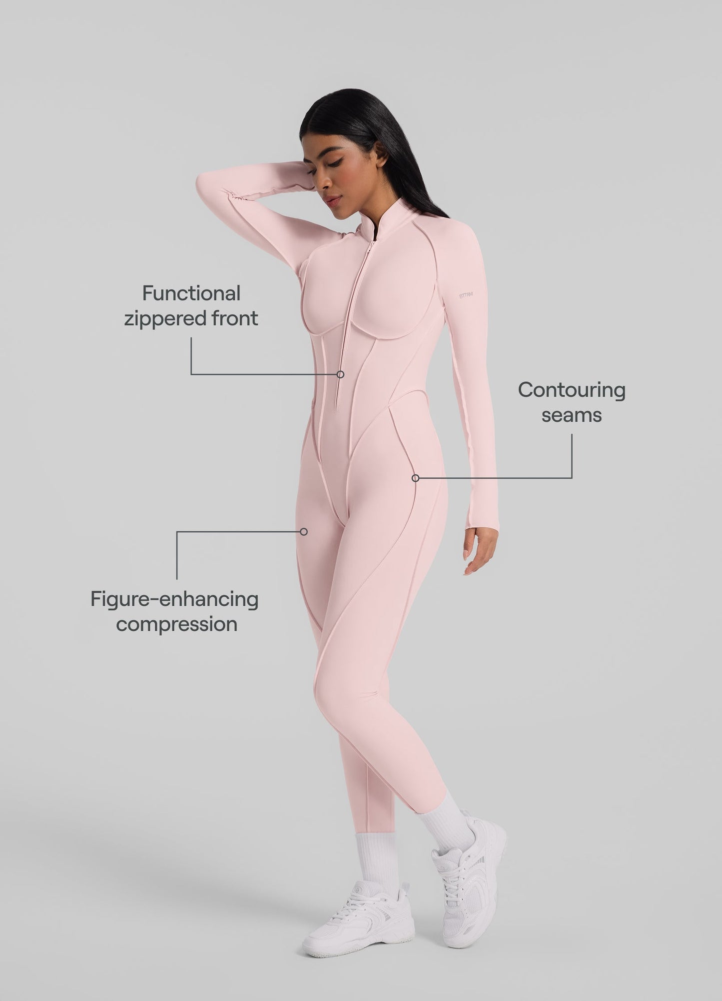 IVÉN – Closed-Back Catsuit - LivingCurves Bodysuit Ballet Pink / XS