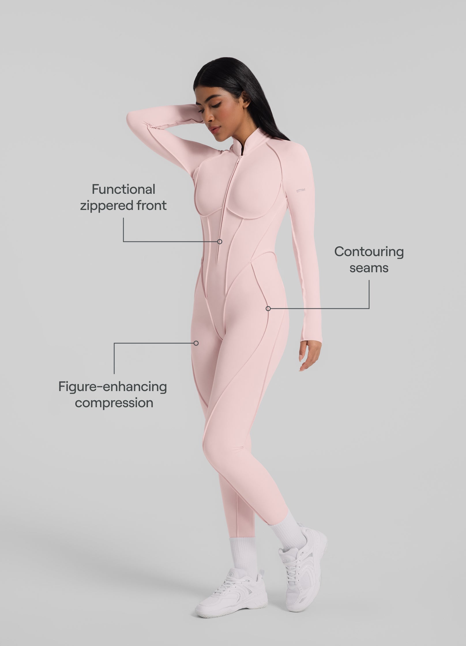 IVÉN – Closed-Back Catsuit - LivingCurves Bodysuit Ballet Pink / XS