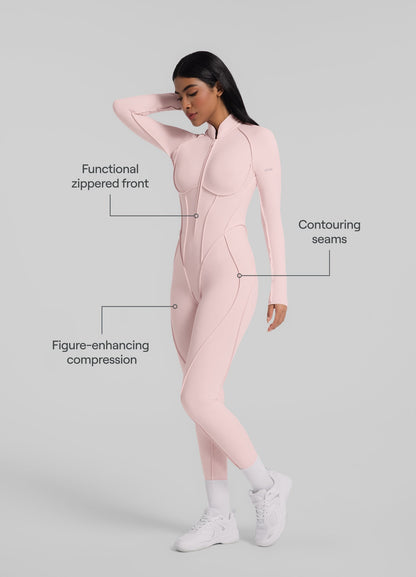 IVÉN – Closed-Back Catsuit - LivingCurves Bodysuit Ballet Pink / XS