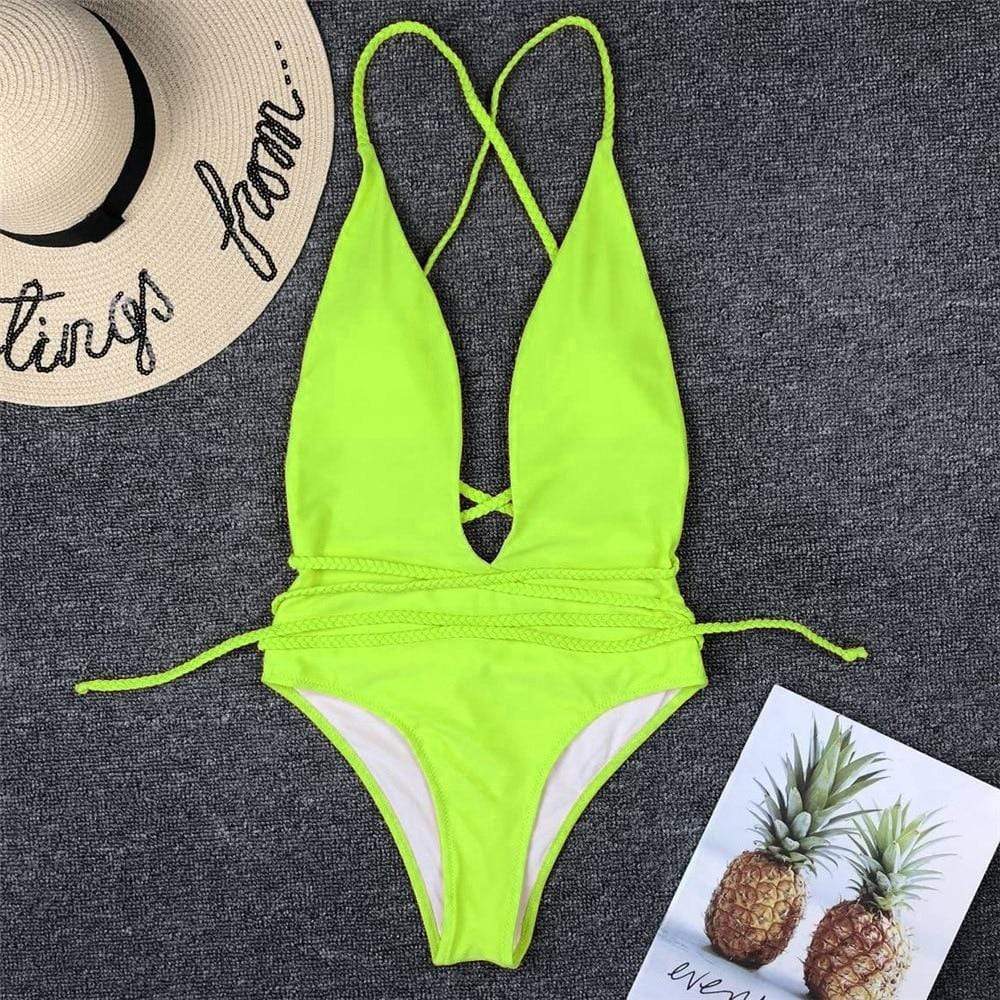 Isla v-neck swimsuit – badpak met diepe v-hals en flatterende pasvorm