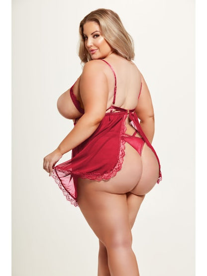 Bianca – Lace & Mesh Babydoll Set