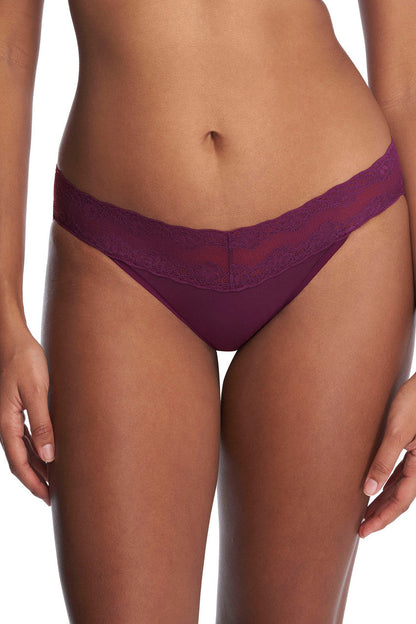Natori Bliss Perfection V-Kini #756092 - LivingCurves Panties One Size / Deep Plum