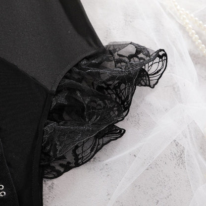 Amira Ruffle Body – Romantische Body met Kant & Ruches