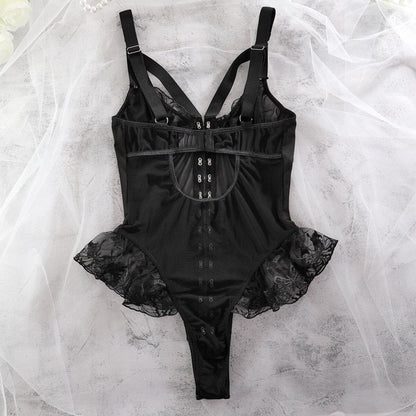 Amira Ruffle Body – Romantische Body met Kant & Ruches