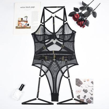 Mesh Choker Body – Transparante Body met Choker Detail