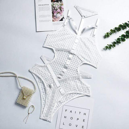 Aria mesh body – transparante body met verfijnde belijning