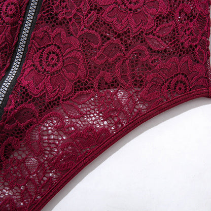 Aria lace zip body – kanten body met ritssluiting