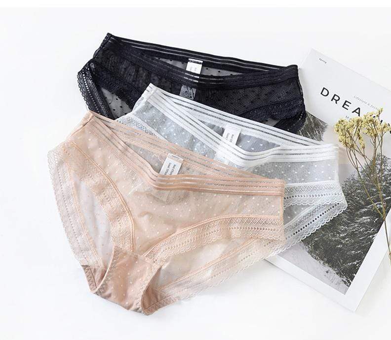 Sofia dot mesh slip – slip met doorschijnend stippenpatroon