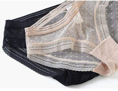 Sofia dot mesh slip – slip met doorschijnend stippenpatroon