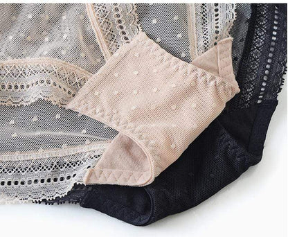 Sofia dot mesh slip – slip met doorschijnend stippenpatroon