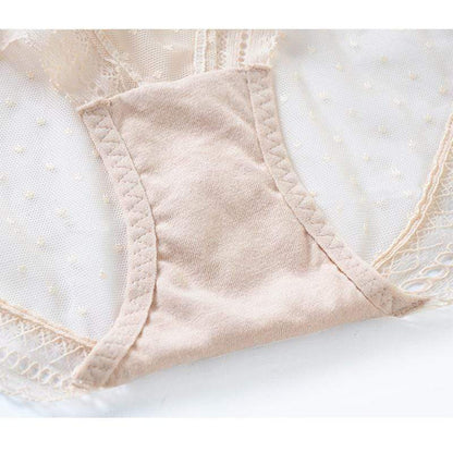 Sofia dot mesh slip – slip met doorschijnend stippenpatroon