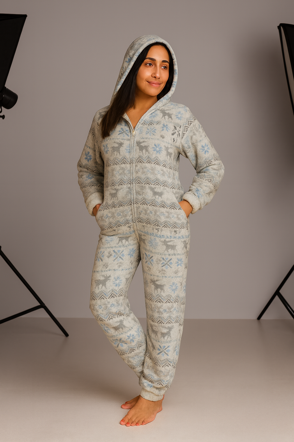 WINTER COZY – adult fleece jumpsuit