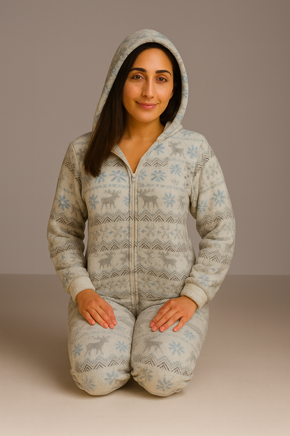 WINTER COZY – adult fleece jumpsuit