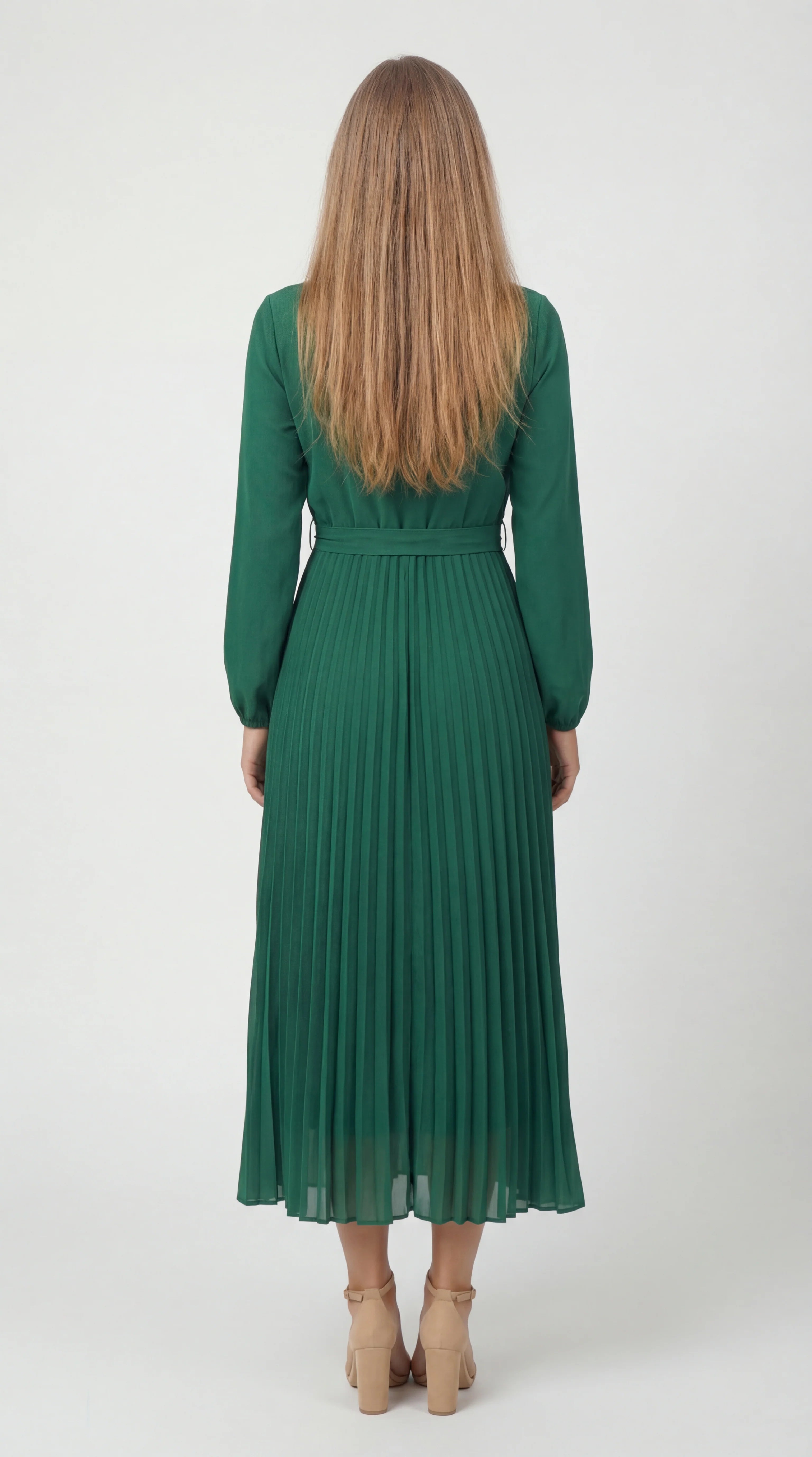One Shoulder Midi Avondjurk met Hoge Split