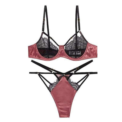 léana strap lace set – kanten lingerieset met verstelbare bandjes