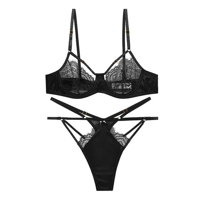léana strap lace set – kanten lingerieset met verstelbare bandjes