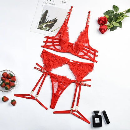 SOLYNE – Elegante Kanten Lingerieset met Kristaldetails en Verstelbare Pasvorm
