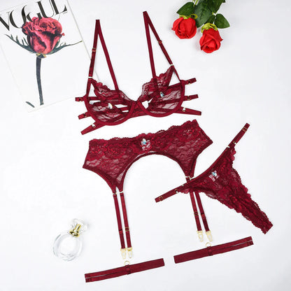 Celeste Gem Kant Set – Kant Lingerieset met Edelsteenaccenten