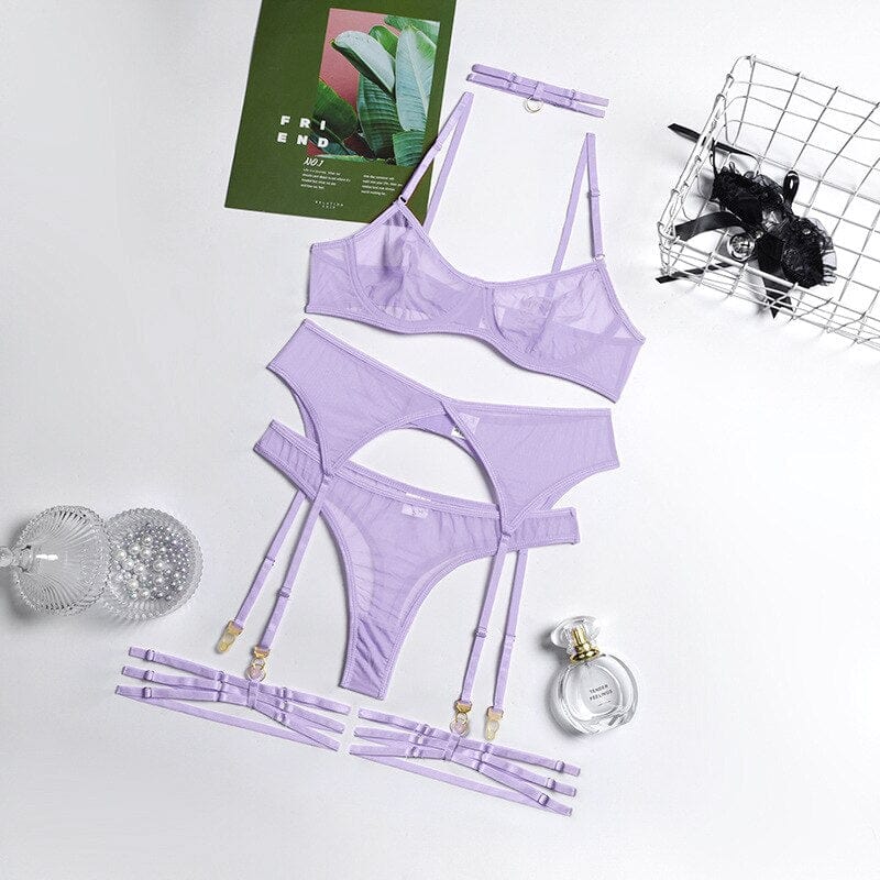 Valentina Mesh Set - Transparante Lingerieset Van Mesh Voor Sensuele Stijl
