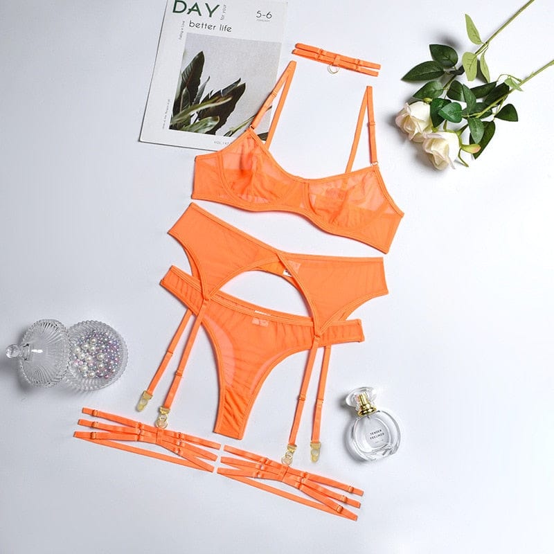Valentina Mesh Set - Transparante Lingerieset Van Mesh Voor Sensuele Stijl