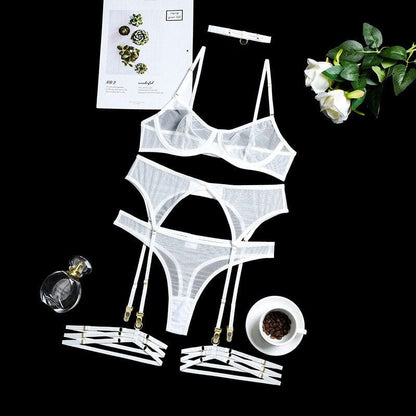 Valentina Mesh Set - Transparante Lingerieset Van Mesh Voor Sensuele Stijl