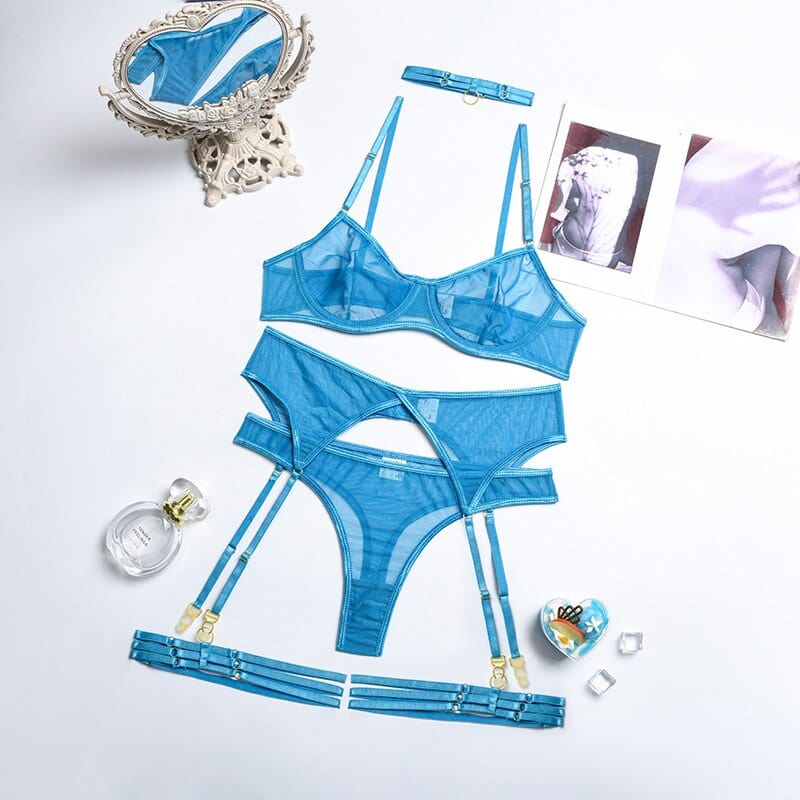 Valentina Mesh Set - Transparante Lingerieset Van Mesh Voor Sensuele Stijl