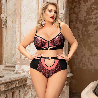 Livia lace cut-out set – sensuele kanten set met open design