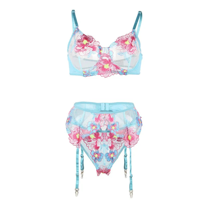 Maëlle floral lingerie set – kanten bloemenlingerie met zachte pasvorm