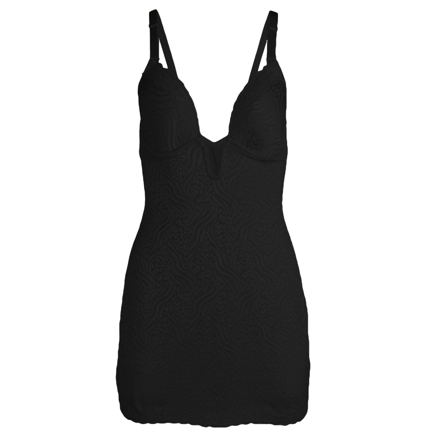 SERA – Teddy Chemise met Corselet - LivingCurves Body Briefer 32B / BLACK