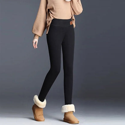 Dames Thermo Leggings met Fleese en Hoge Taille