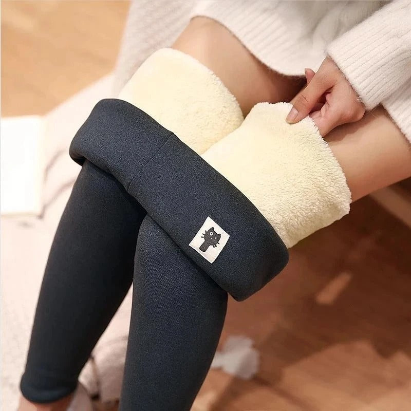 Dames Thermo Leggings met Fleese en Hoge Taille